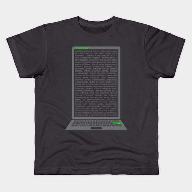 The Monolith AI Prompt Kids T-Shirt by dcescott